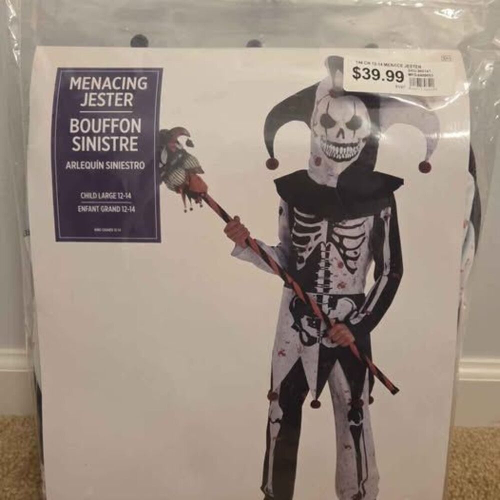 Child 12-14 menacing jester costume